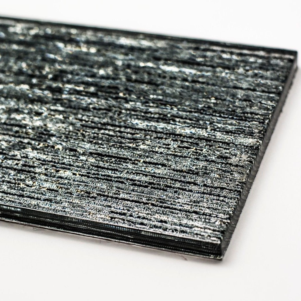 Dark Grey Slate/Metro Shimmering Glass Mosaic Tile | 1 sheet 30cmx10cm&8mm | 33 sheets 1sqm