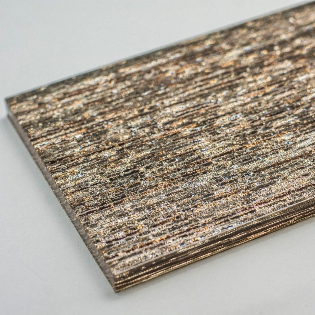 Copper Slate/Metro Shimmering Glass Mosaic Tile-300 x 100 x 8 mm